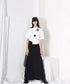 Circle Accent Asymmetric Blouse